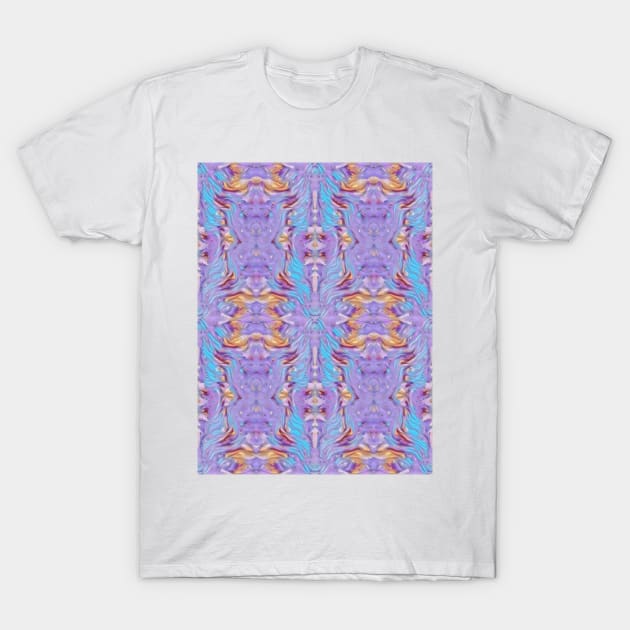 Psychedelic Purple Pastel Pattern T-Shirt by Dturner29